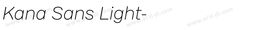 Kana Sans Light字体转换